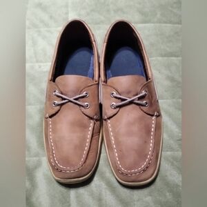 Sperry Leather Slip-On Boat Dock Shoes Laid Back Street Wear Casual Sz 10.5 M